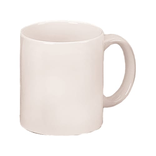 Tasse à café à poignée en C 11 oz, blanc